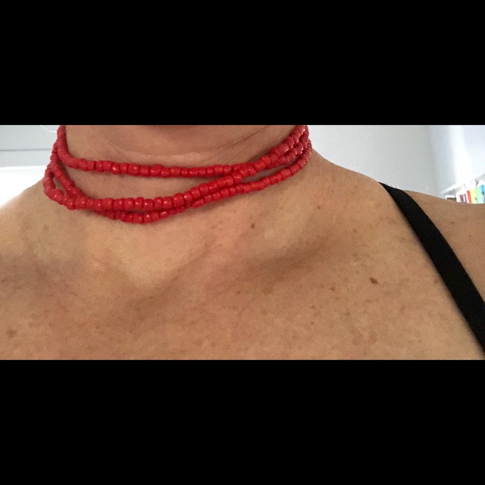 Red stone necklace or bracelet!